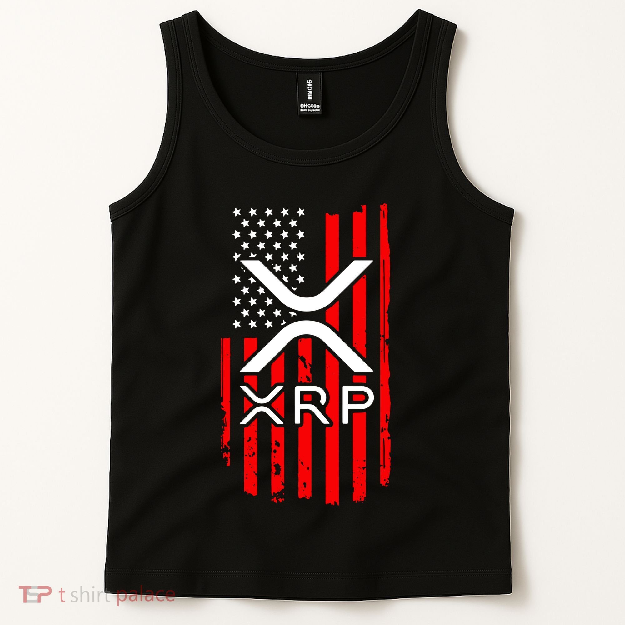 Crypto Currency Xrp Ripple Internet Money American Flag Tank Top