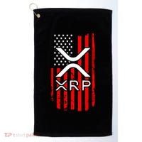 Crypto Currency Xrp Ripple Internet Money American Flag Golf Towel thumb 0