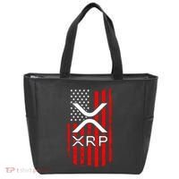Crypto Currency Xrp Ripple Internet Money American Flag Tote Bag thumb 0