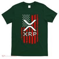 Crypto Currency Xrp Ripple Internet Money American Flag T-Shirt thumb 0