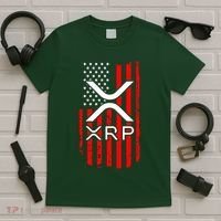 Crypto Currency Xrp Ripple Internet Money American Flag T-Shirt thumb 5