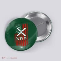 Crypto Currency Xrp Ripple Internet Money American Flag Button thumb 0