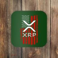 Crypto Currency Xrp Ripple Internet Money American Flag Coaster thumb 0