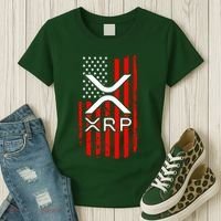 Crypto Currency Xrp Ripple Internet Money American Flag Women's T-Shirt thumb 3