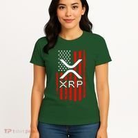 Crypto Currency Xrp Ripple Internet Money American Flag Women's T-Shirt thumb 4