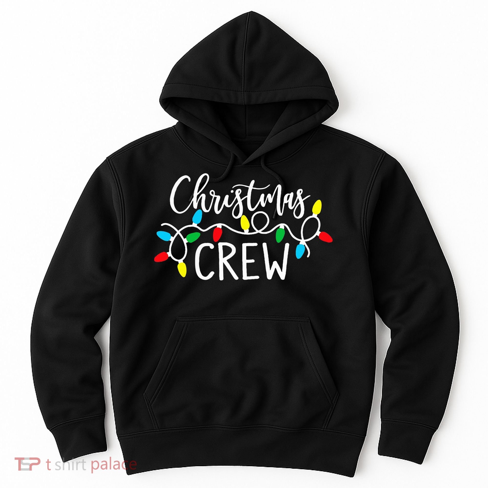 Christmas Crew Xmas Lights Pajama Happy Holiday Hoodie