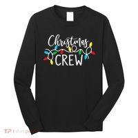 Christmas Crew Xmas Lights Pajama Happy Holiday Long Sleeve Shirt thumb 0