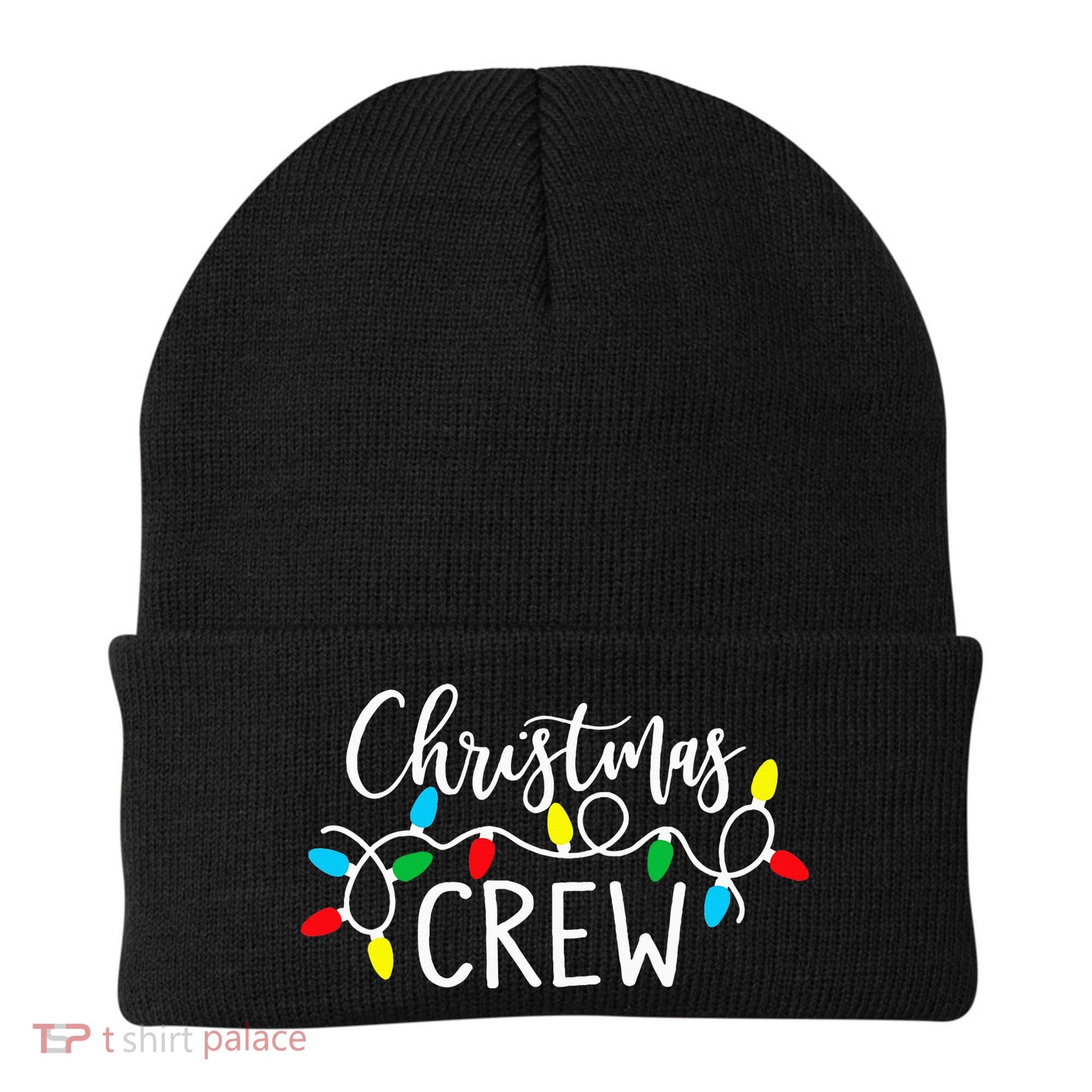 Christmas Crew Xmas Lights Pajama Happy Holiday Beanie