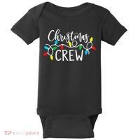 Christmas Crew Xmas Lights Pajama Happy Holiday Baby Bodysuit thumb 0