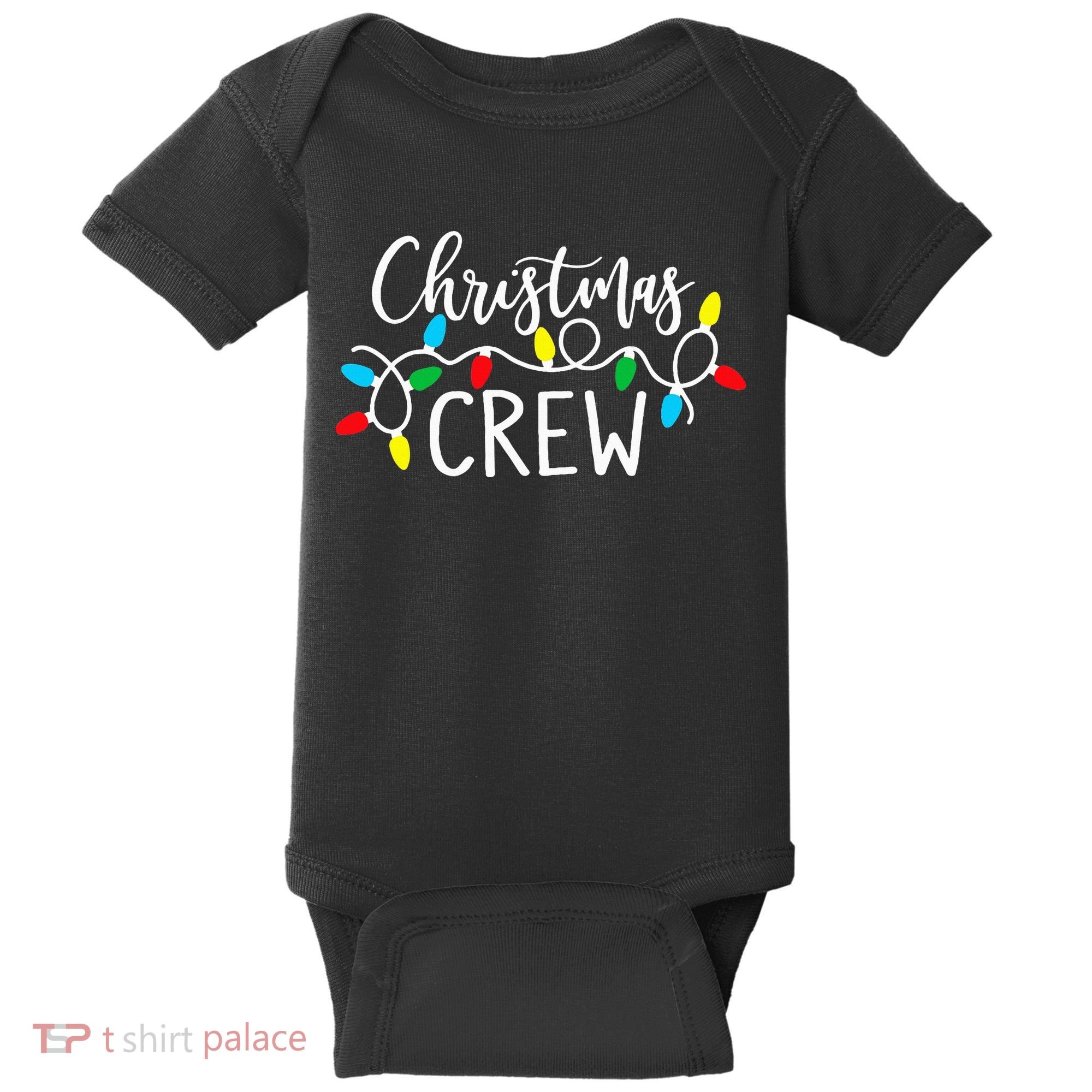 Christmas Crew Xmas Lights Pajama Happy Holiday Baby Bodysuit