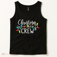 Christmas Crew Xmas Lights Pajama Happy Holiday Tank Top thumb 2