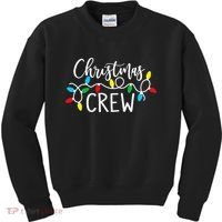 Christmas Crew Xmas Lights Pajama Happy Holiday Kids Sweatshirt thumb 0