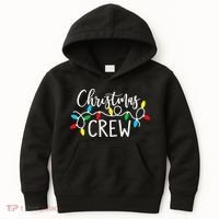 Christmas Crew Xmas Lights Pajama Happy Holiday Kids Hoodie thumb 0