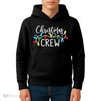 Christmas Crew Xmas Lights Pajama Happy Holiday Kids Hoodie thumb 4