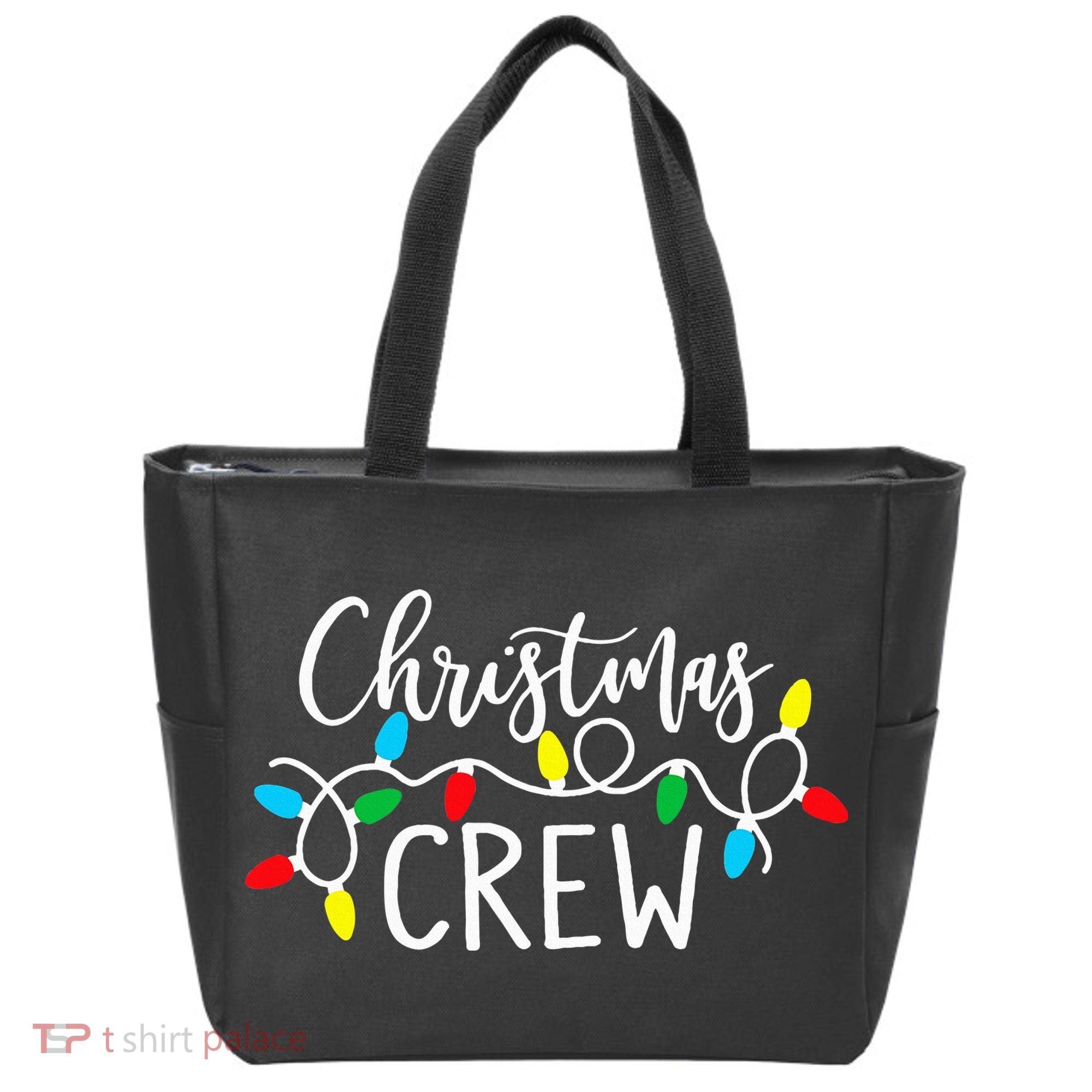 Christmas Crew Xmas Lights Pajama Happy Holiday Tote Bag