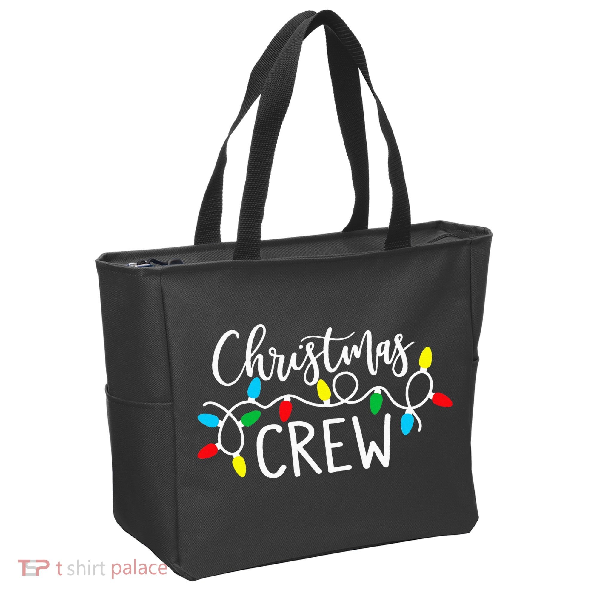 Christmas Crew Xmas Lights Pajama Happy Holiday Tote Bag