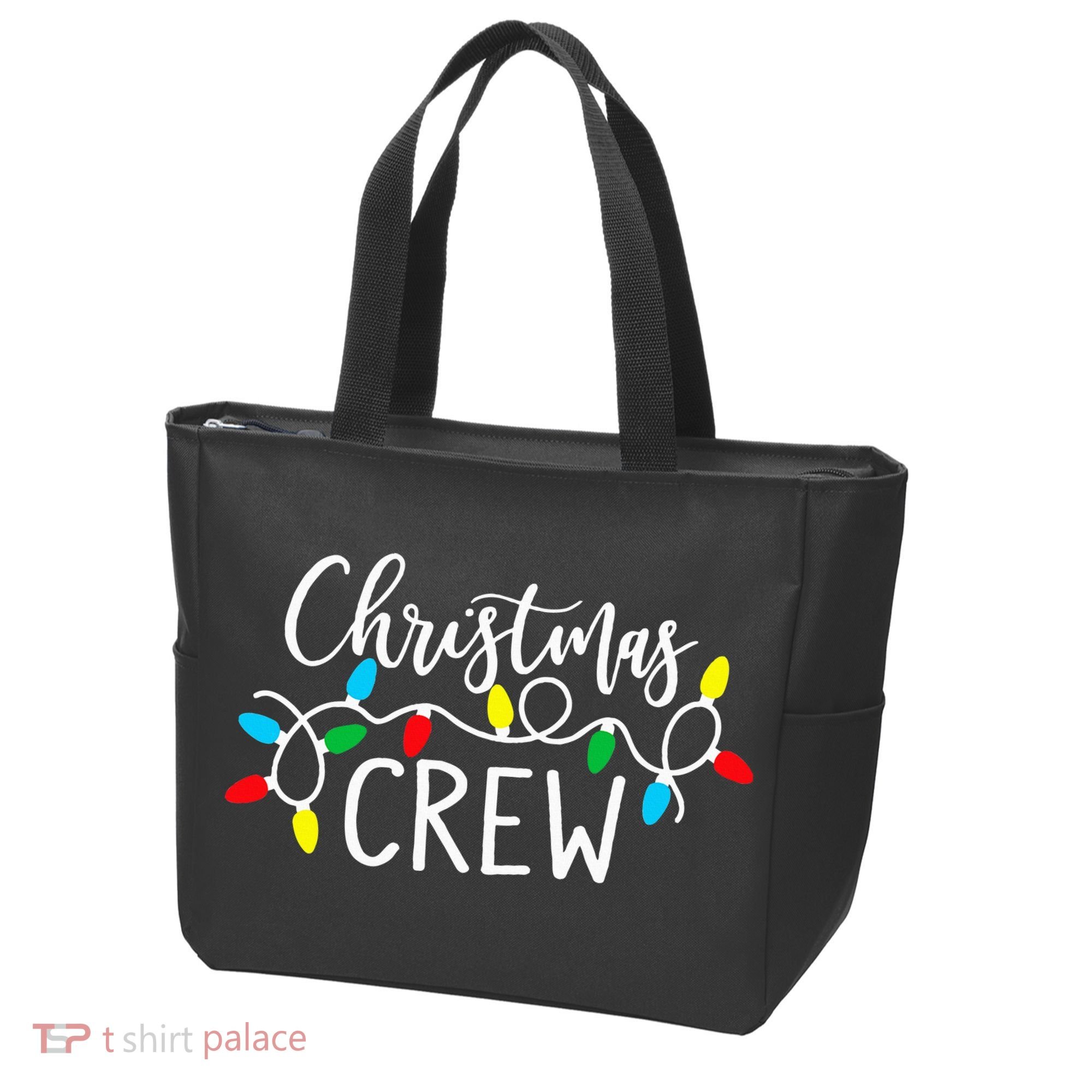 Christmas Crew Xmas Lights Pajama Happy Holiday Tote Bag