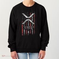 Crypto Currency Xrp Cryptocurrency American Flag Xrp Women's Sweatshirt thumb 0