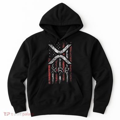 Crypto Currency Xrp Cryptocurrency American Flag Xrp Hoodie