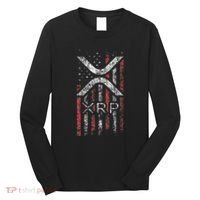 Crypto Currency Xrp Cryptocurrency American Flag Xrp Long Sleeve Shirt thumb 0