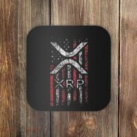 Crypto Currency Xrp Cryptocurrency American Flag Xrp Coaster thumb 0