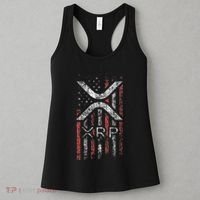 Crypto Currency Xrp Cryptocurrency American Flag Xrp Women's Tank Top thumb 3