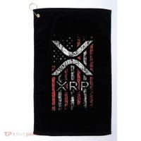 Crypto Currency Xrp Cryptocurrency American Flag Xrp Golf Towel thumb 0