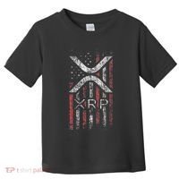 Crypto Currency Xrp Cryptocurrency American Flag Xrp Toddler T-Shirt thumb 0