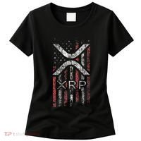 Crypto Currency Xrp Cryptocurrency American Flag Xrp Women's T-Shirt thumb 0