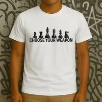 Chess Choose Your Weapon Funny Chess Player T-Shirt thumb 3