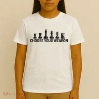 Chess Choose Your Weapon Funny Chess Player T-Shirt thumb 4