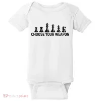 Chess Choose Your Weapon Funny Chess Player Baby Bodysuit thumb 0