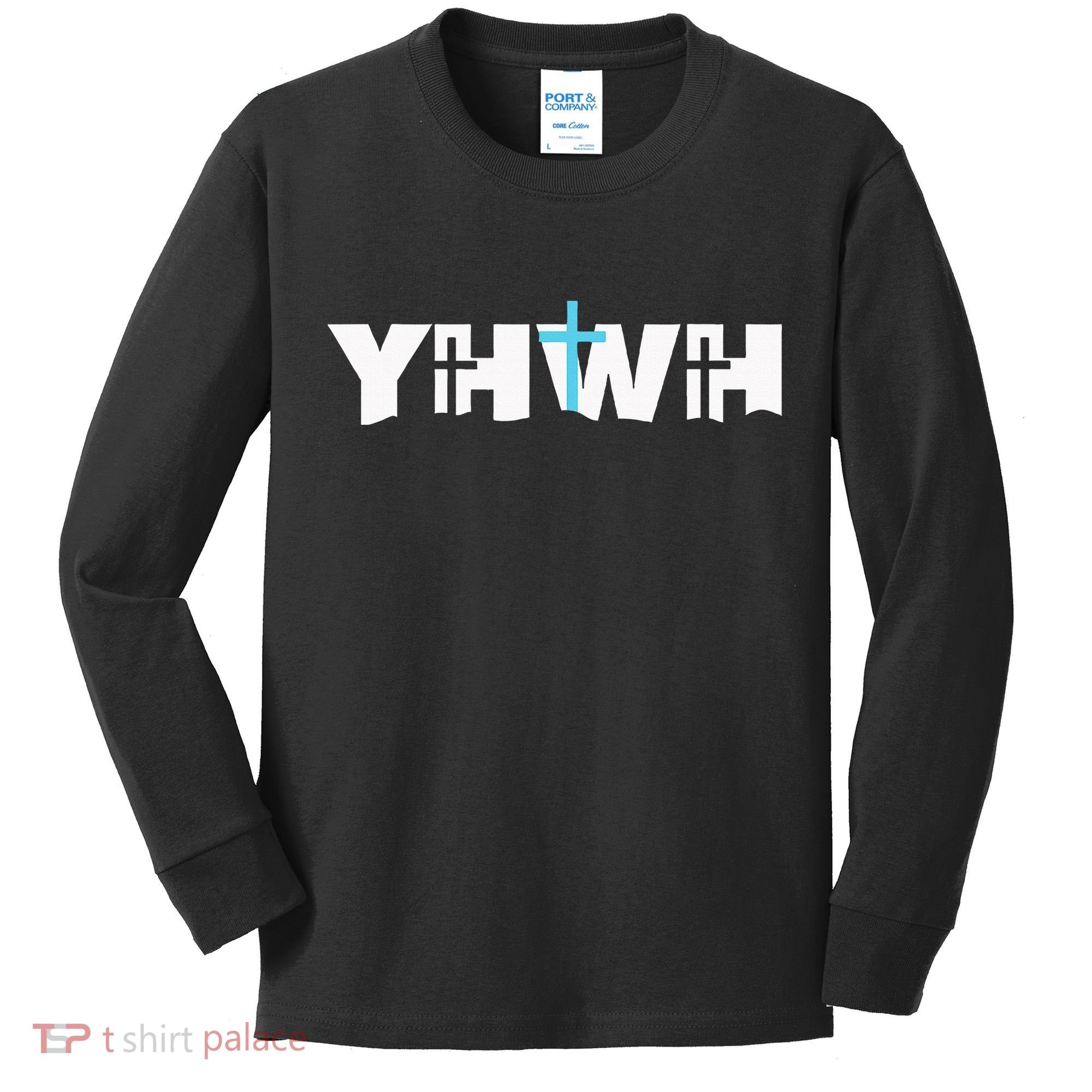 Christian Cross Yhwh Yahweh Jesus Resurrection Kids Long Sleeve Shirt