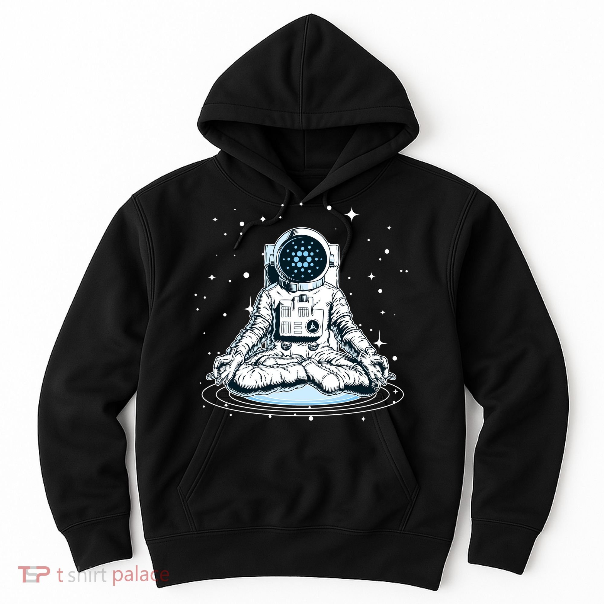Cardano Cryptocurrency Yoga Space Astronaut Hoodie
