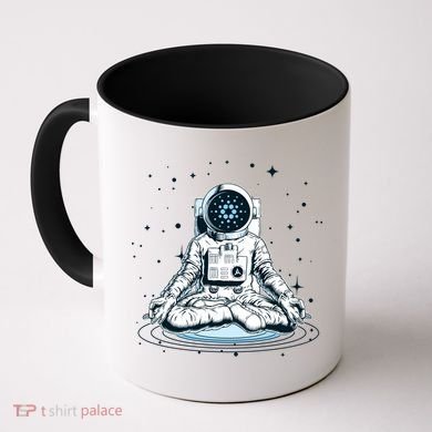Cardano Cryptocurrency Yoga Space Astronaut Coffee Mug
