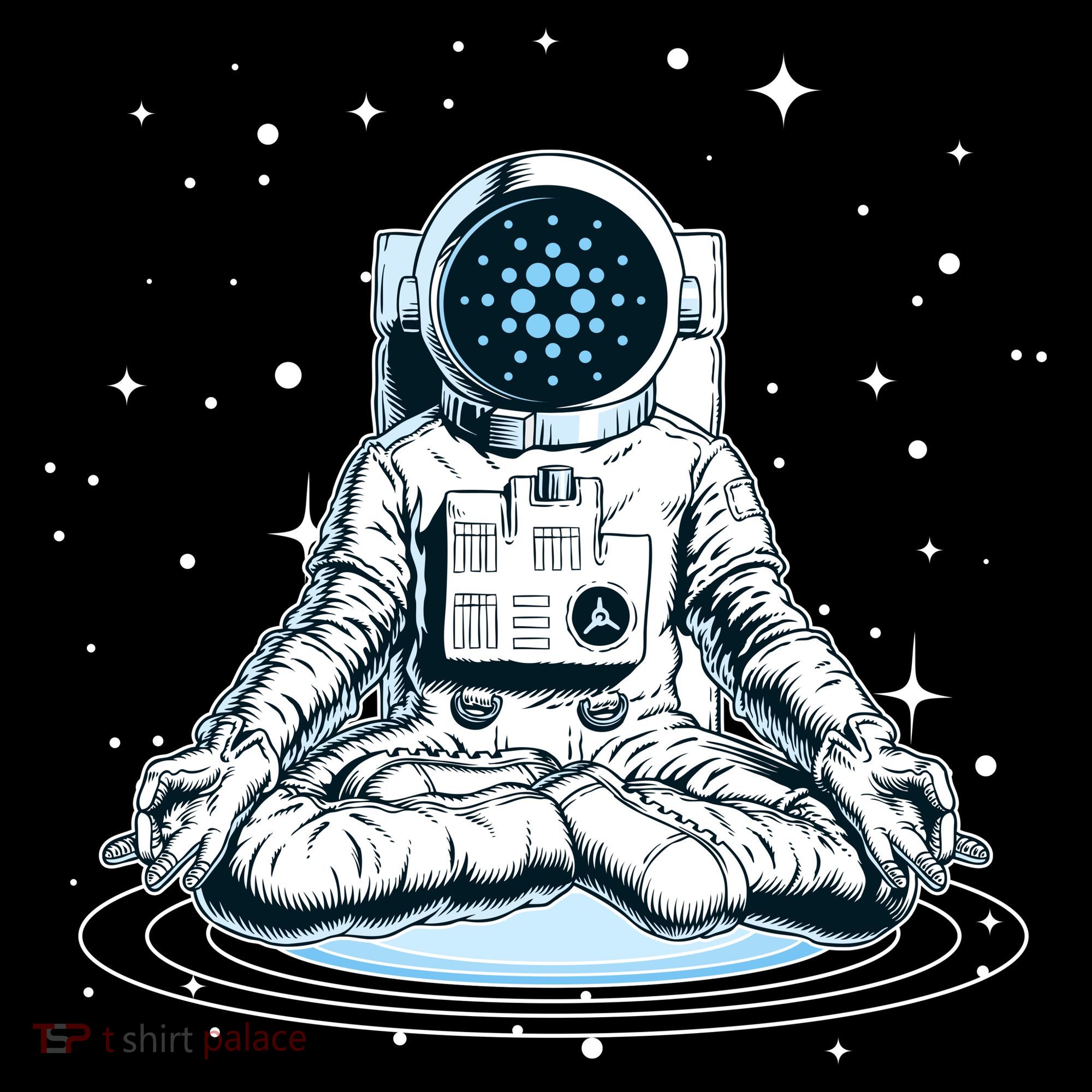 Cardano Cryptocurrency Yoga Space Astronaut Women's Hoodie