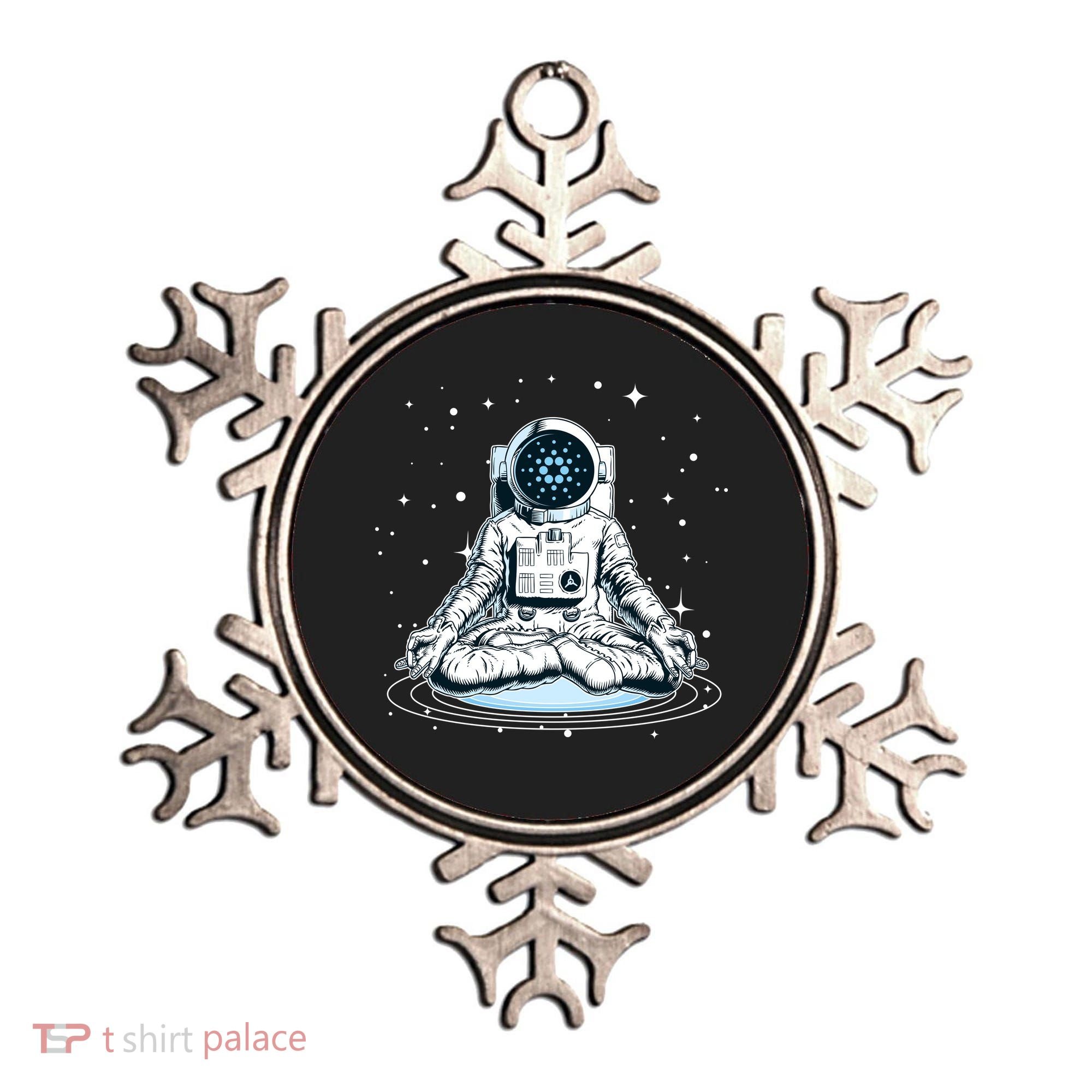 Cardano Cryptocurrency Yoga Space Astronaut Ornament