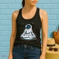 Cardano Cryptocurrency Yoga Space Astronaut Women's Tank Top thumb 2