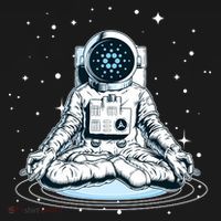 Cardano Cryptocurrency Yoga Space Astronaut Women's Tank Top thumb 5