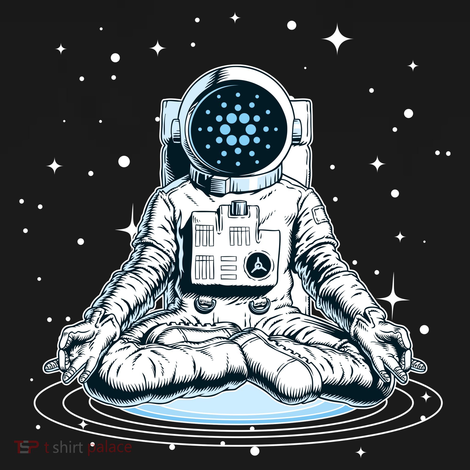 Cardano Cryptocurrency Yoga Space Astronaut Women's Tank Top