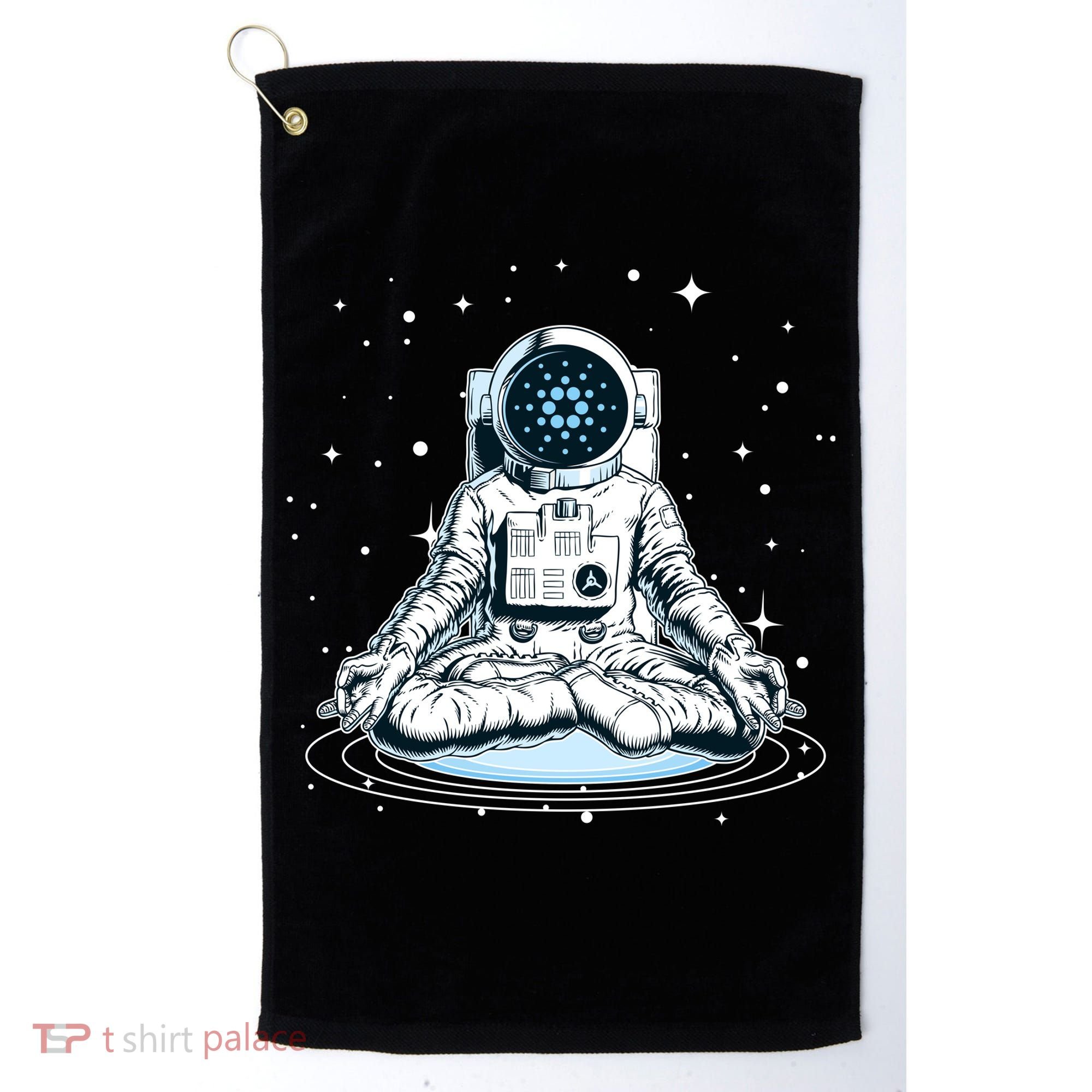 Cardano Cryptocurrency Yoga Space Astronaut Golf Towel