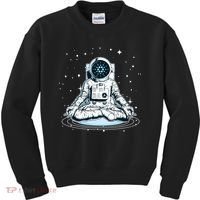 Cardano Cryptocurrency Yoga Space Astronaut Kids Sweatshirt thumb 0