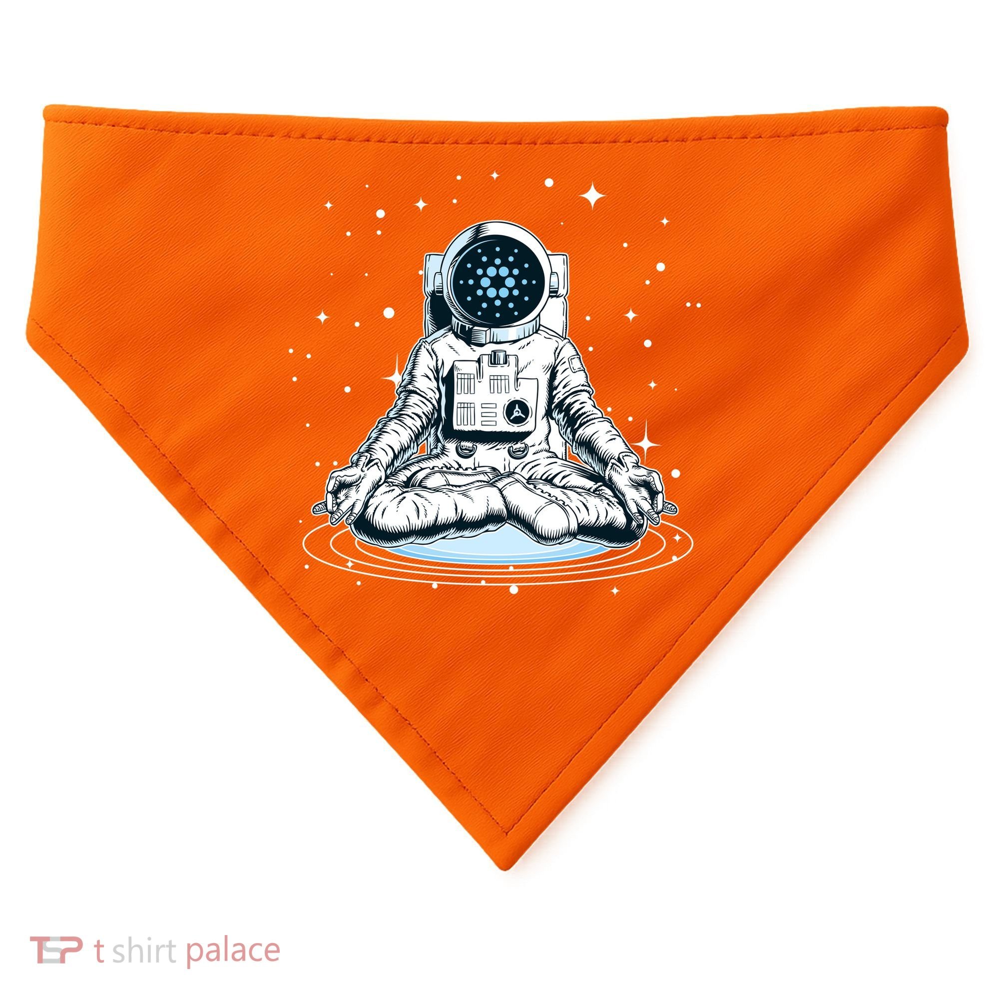 Cardano Cryptocurrency Yoga Space Astronaut USA-Made Doggie Bandana