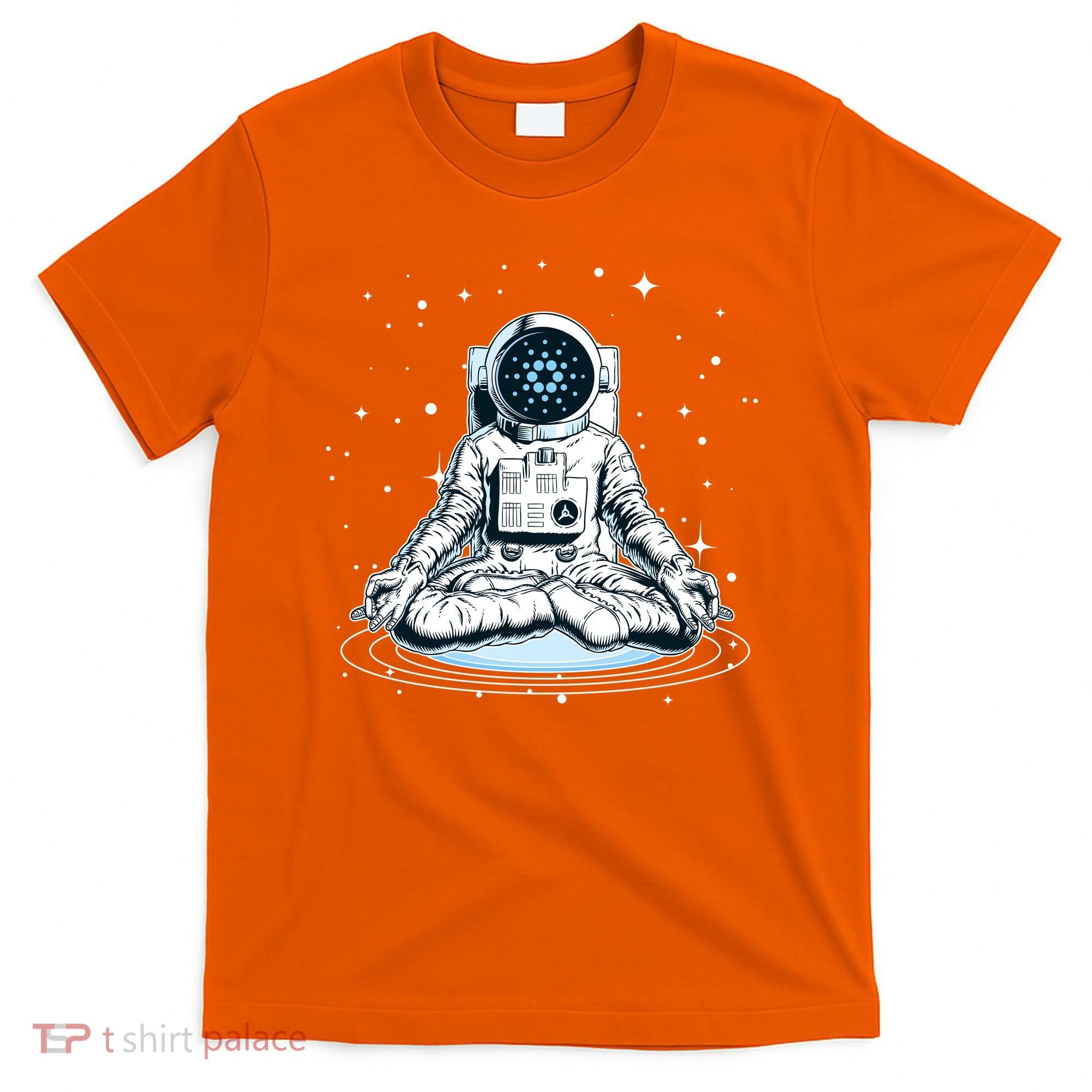 Cardano Cryptocurrency Yoga Space Astronaut T-Shirt