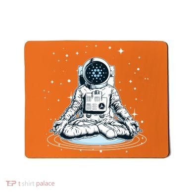 Cardano Cryptocurrency Yoga Space Astronaut Mousepad
