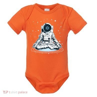 Cardano Cryptocurrency Yoga Space Astronaut Baby Bodysuit