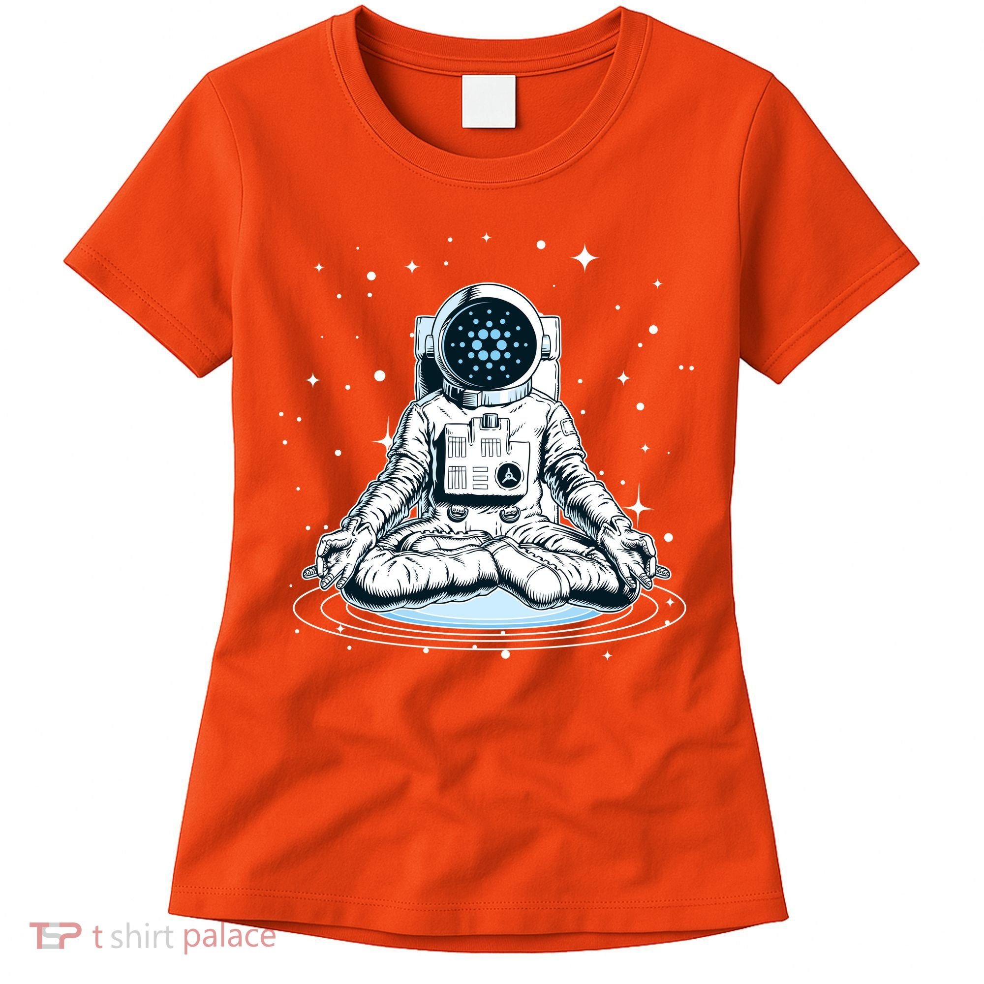 Cardano Cryptocurrency Yoga Space Astronaut Women's T-Shirt