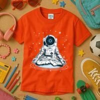 Cardano Cryptocurrency Yoga Space Astronaut Kids T-Shirt thumb 3