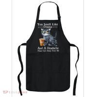 Coffee Cat You Smell Like Drama And A Headache Funny Apron thumb 0