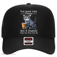 Coffee Cat You Smell Like Drama And A Headache Funny Hat thumb 0